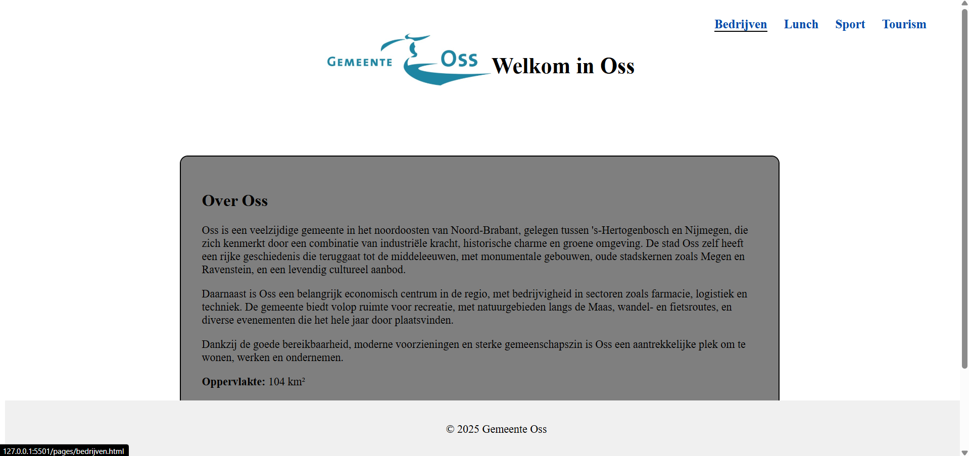 Gemeente Oss project